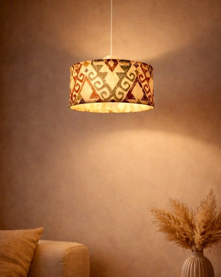 Patterned Textile Pendant — view 2