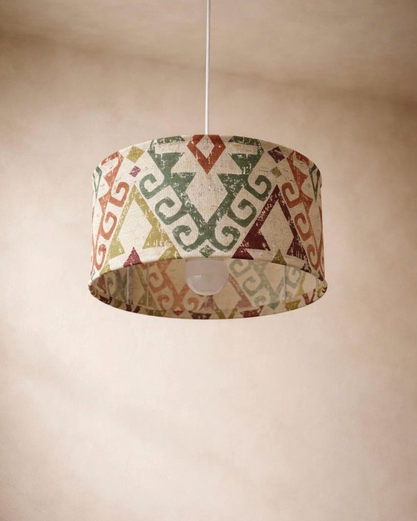 Patterned Textile Pendant — view 3